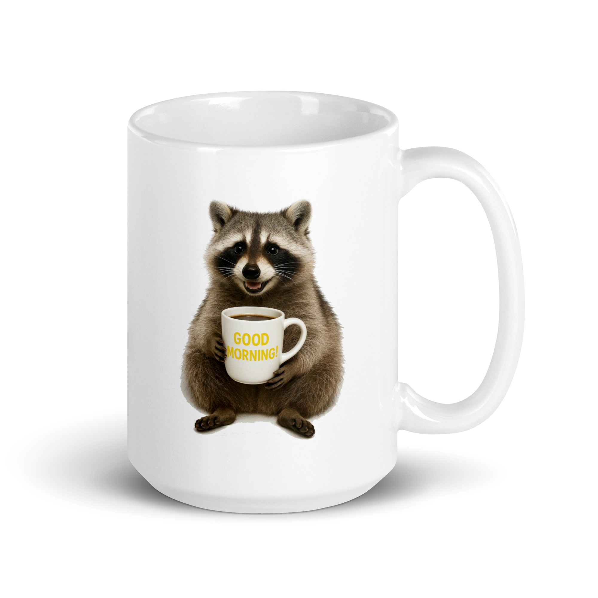 Raccoon Good Morning Ceramic Mug