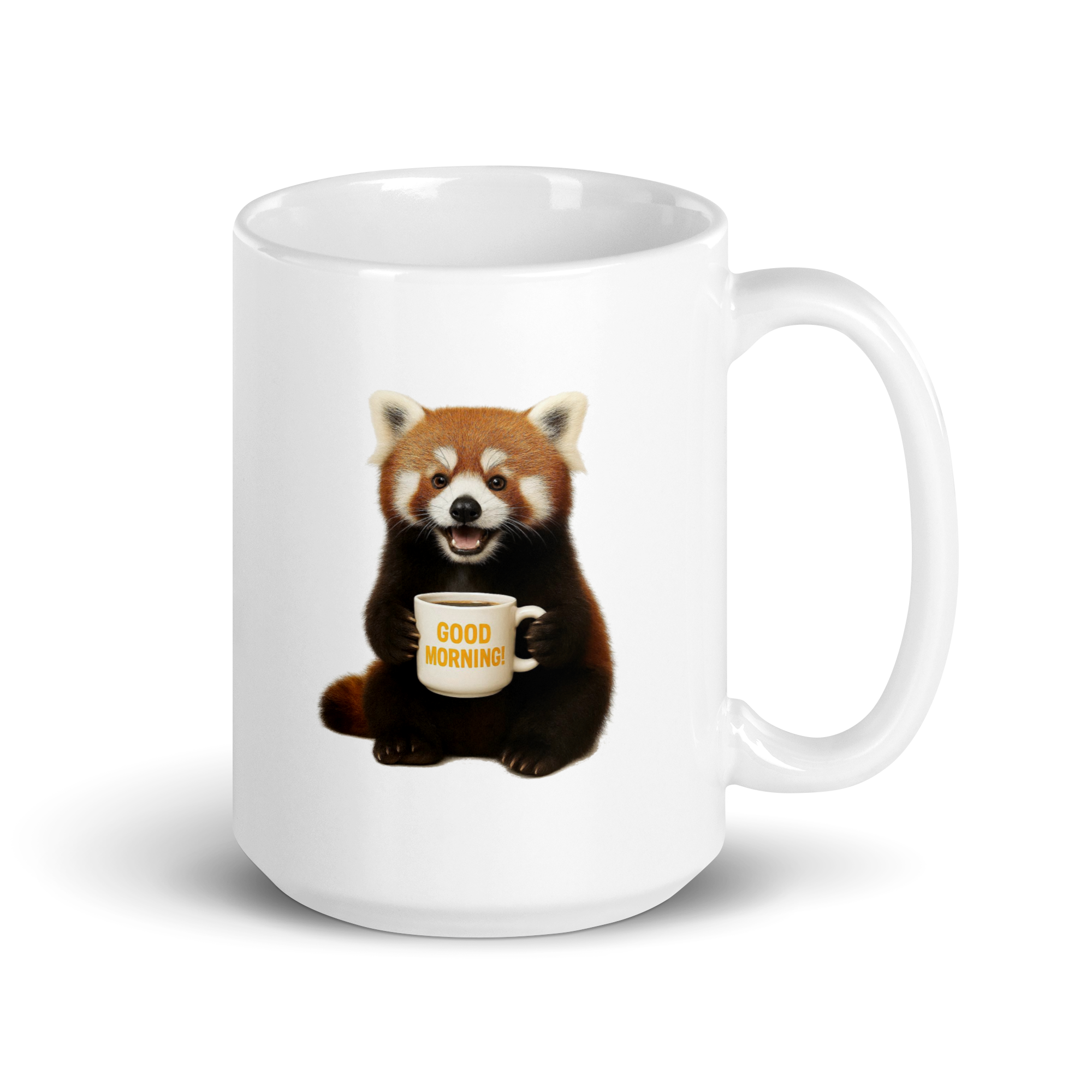 Red Panda Good Morning Ceramic Mug