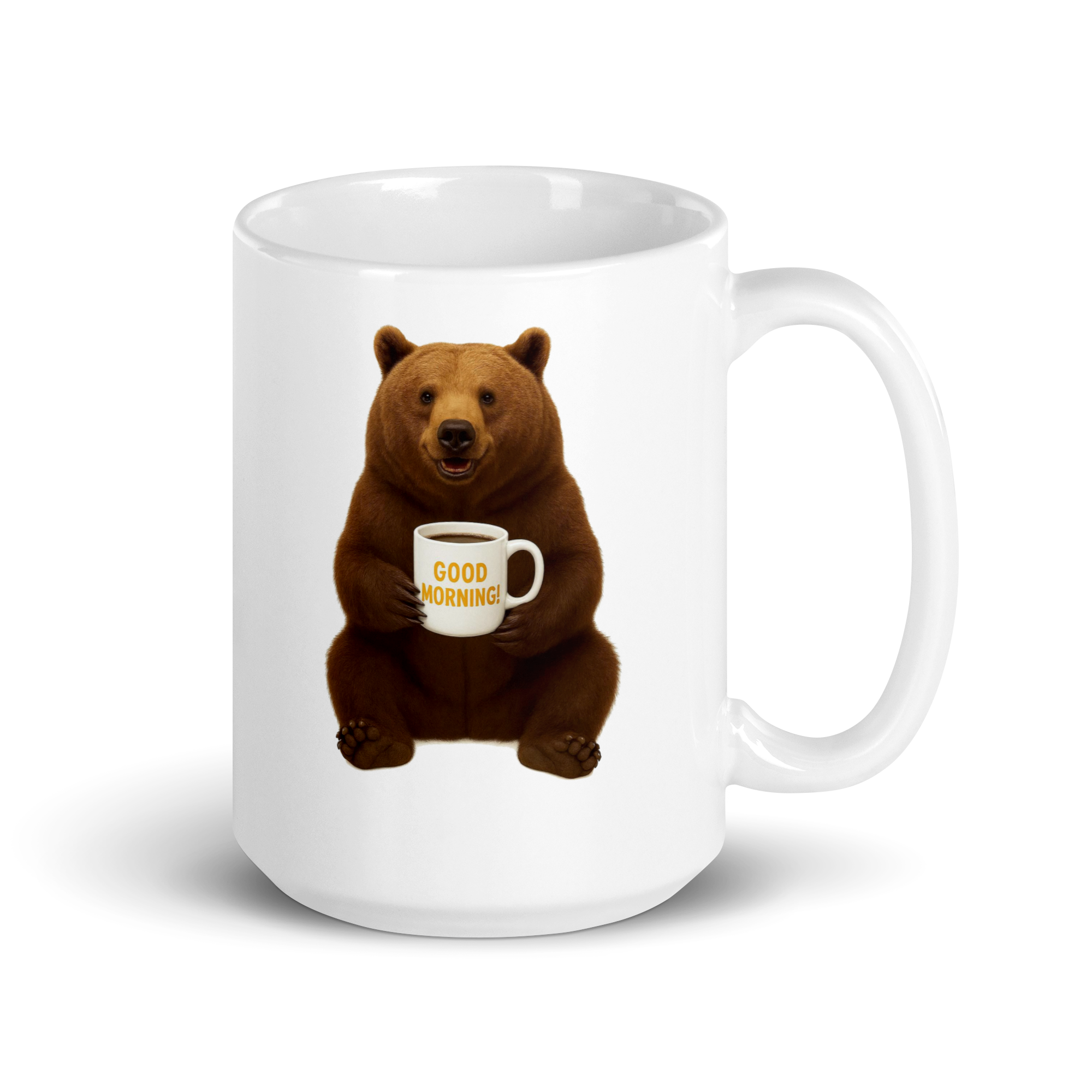 Brown Bear Good Morning Ceramic Mug