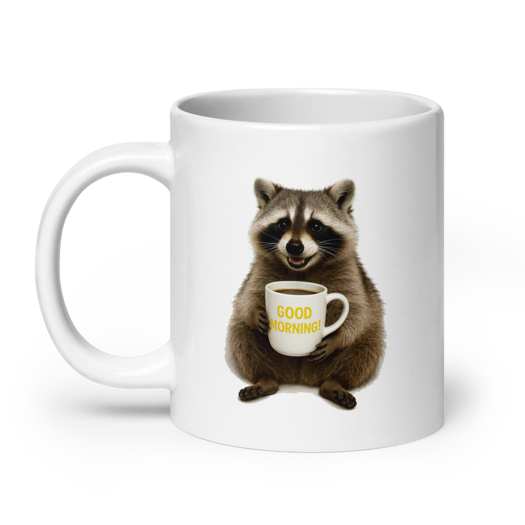 Raccoon Good Morning Ceramic Mug