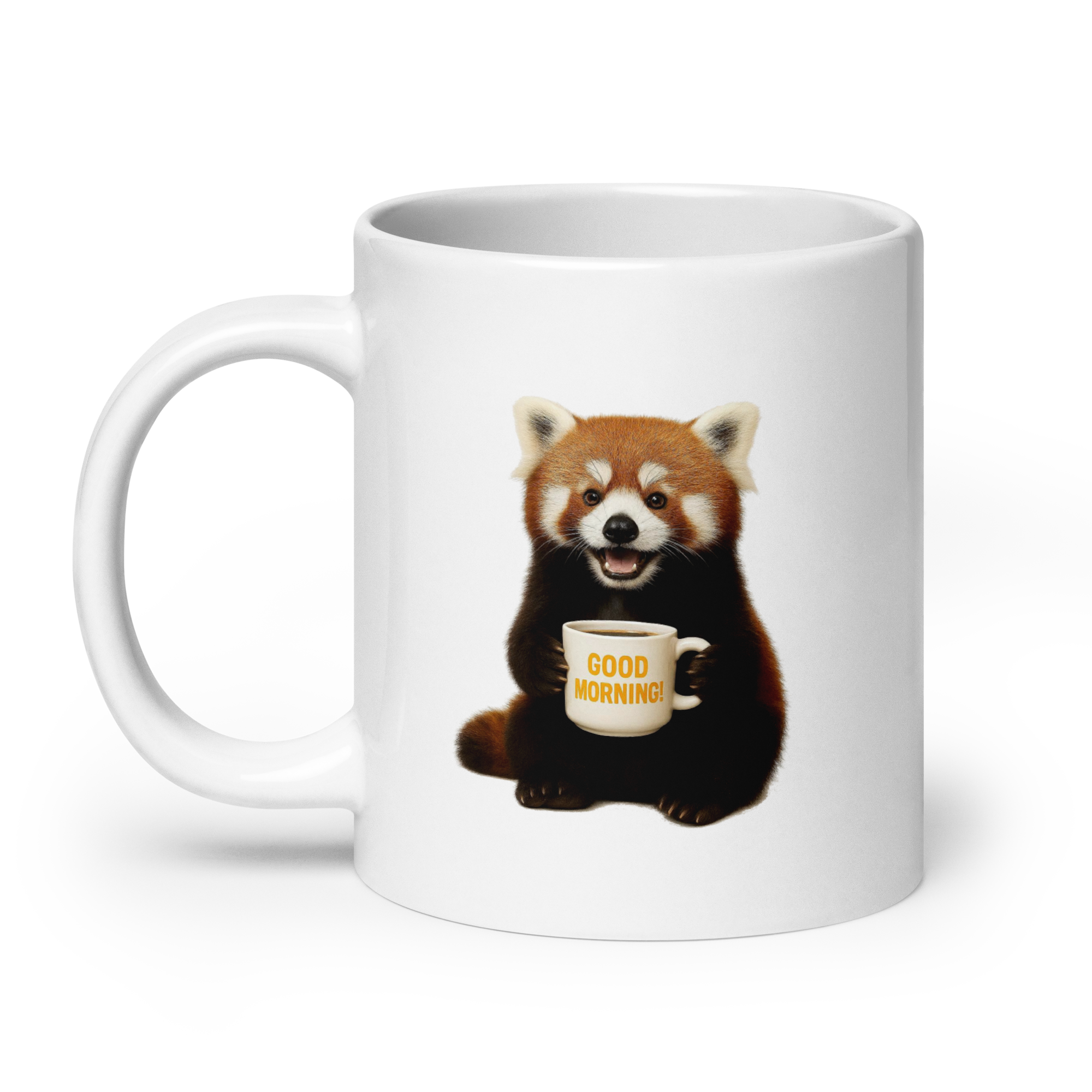 Red Panda Good Morning Ceramic Mug