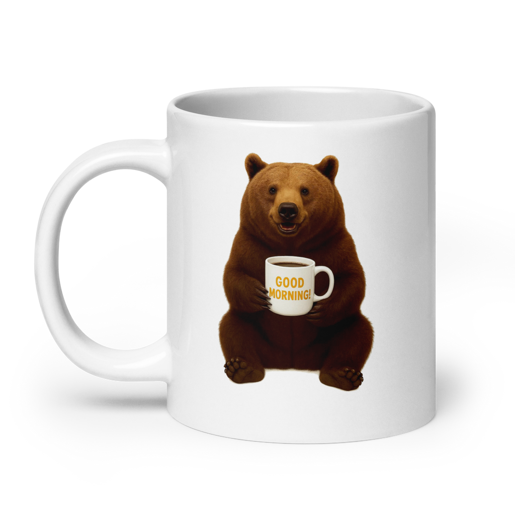 Brown Bear Good Morning Ceramic Mug