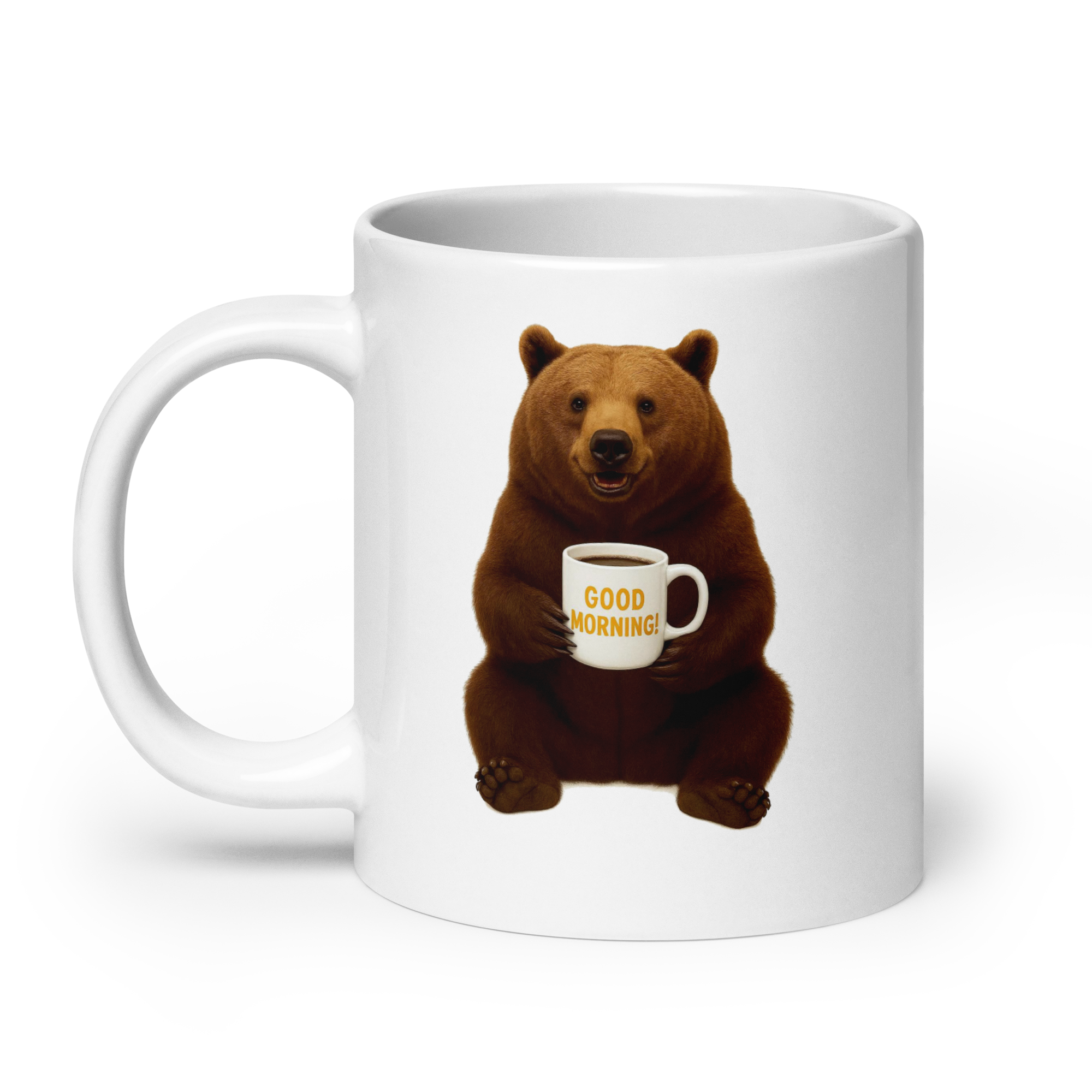 Brown Bear Good Morning Ceramic Mug
