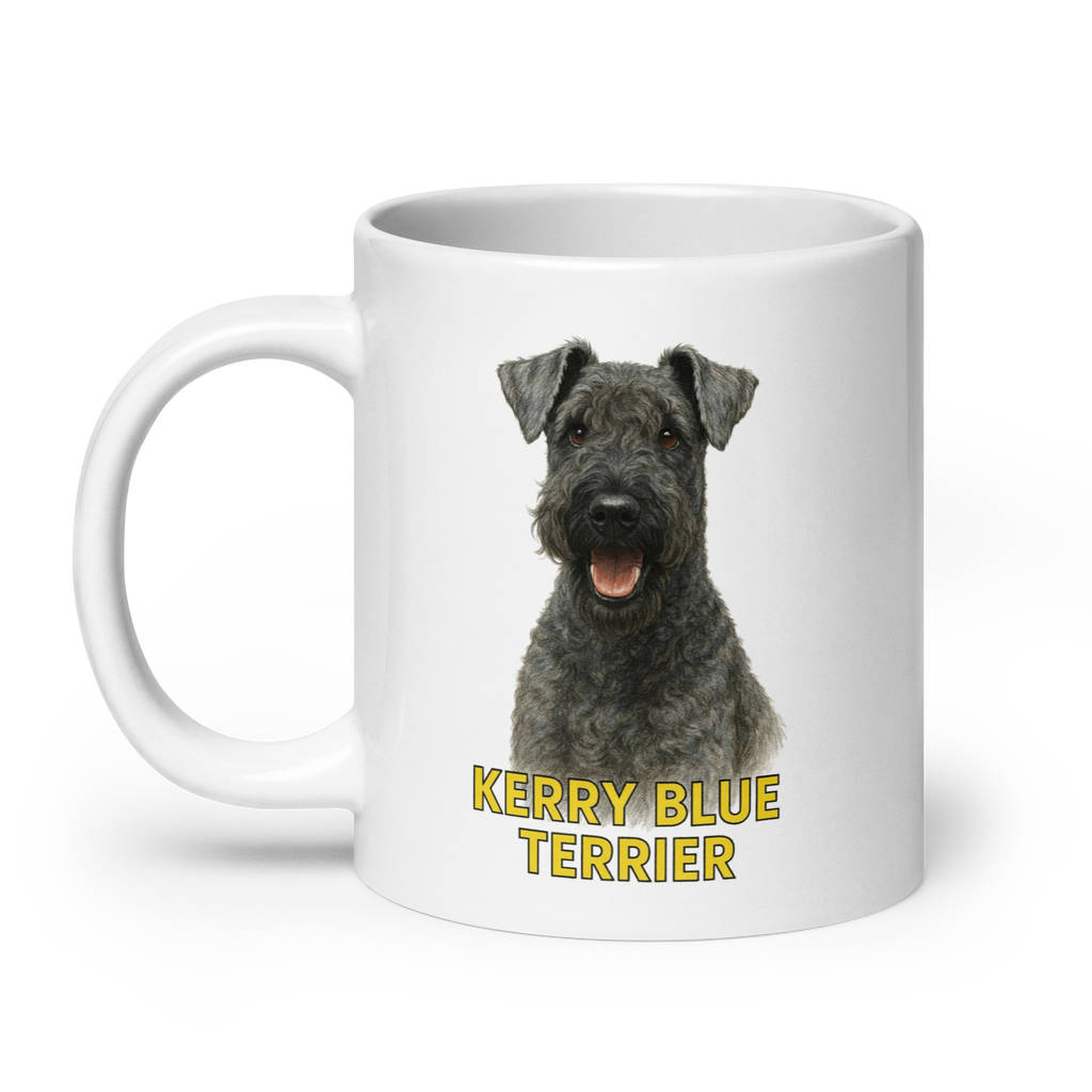 Kerry Blue Terrier White Ceramic Mug