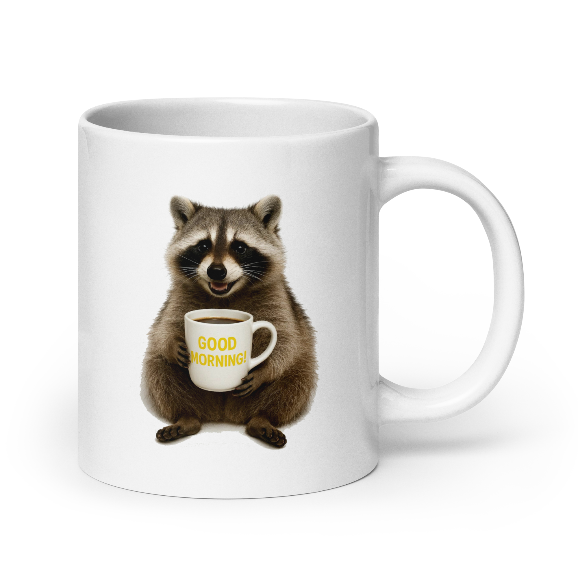 Raccoon Good Morning Ceramic Mug
