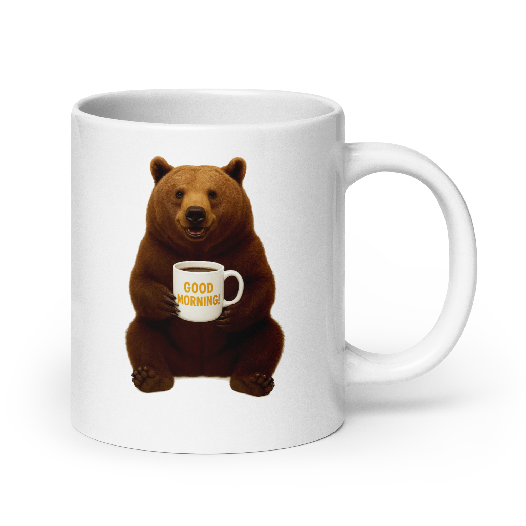 Brown Bear Good Morning Ceramic Mug